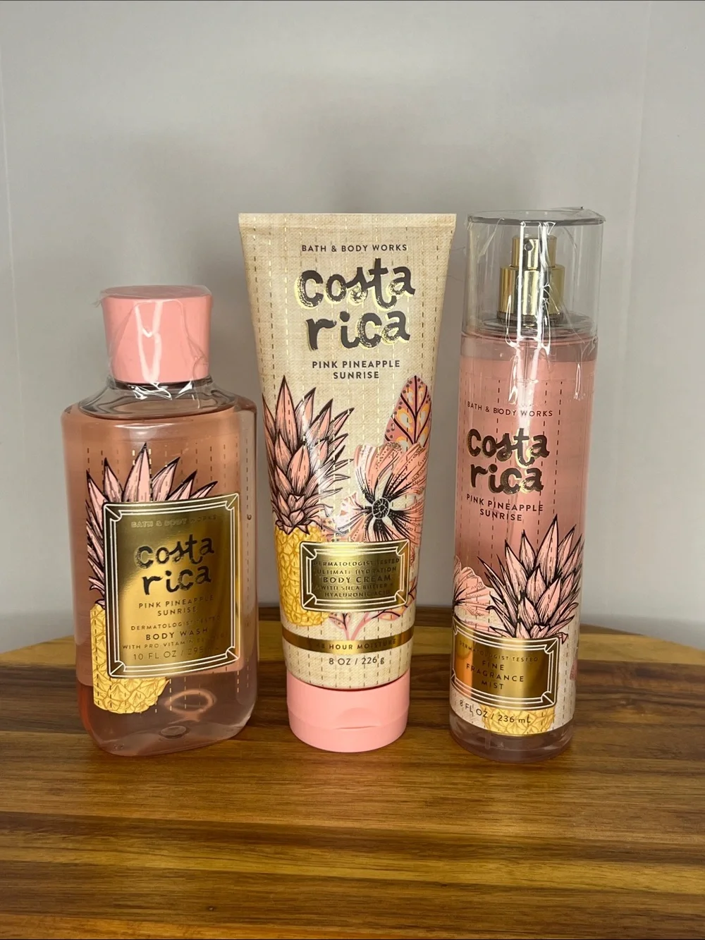 Bath & Body Works Costa Rica Pink Pineapple Sunrise Trio